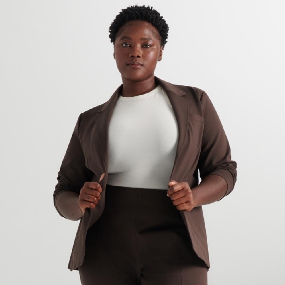 🤎 Pari Passu Ponte Debi Blazer. Espresso Brown. Size 22 (D). New!